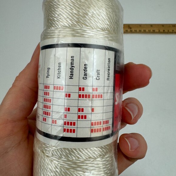 1 Sealed White Nylon Seine Twine String Lehigh 225 Feet #18 Allentown PA - Picture 8 of 12